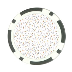 Cute Bunnies And Carrots Pattern, Light Colored Theme Poker Chip Card Guard (10 Pack) by Casemiro