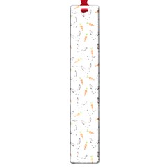 Cute Bunnies And Carrots Pattern, Light Colored Theme Large Book Marks by Casemiro