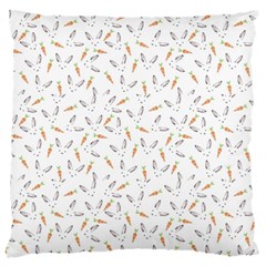 Cute Bunnies And Carrots Pattern, Light Colored Theme Standard Flano Cushion Case (one Side) by Casemiro