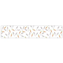 Cute Bunnies And Carrots Pattern, Light Colored Theme Small Flano Scarf by Casemiro