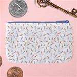 Cute Bunnies and carrots pattern, light colored theme Large Coin Purse Back