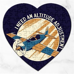 Airplane - I Need Altitude Adjustement Jigsaw Puzzle (heart) by DinzDas