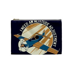 Airplane - I Need Altitude Adjustement Cosmetic Bag (medium) by DinzDas