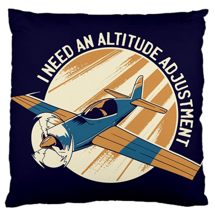 Airplane - I Need Altitude Adjustement Large Cushion Case (One Side)