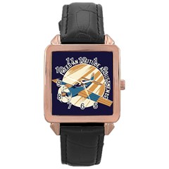 Airplane - I Need Altitude Adjustement Rose Gold Leather Watch  by DinzDas