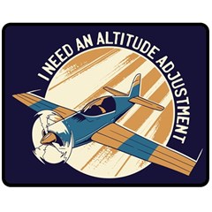 Airplane - I Need Altitude Adjustement Double Sided Fleece Blanket (medium) 