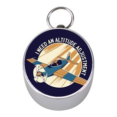 Airplane - I Need Altitude Adjustement Mini Silver Compasses