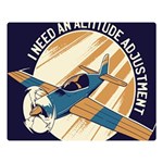 Airplane - I Need Altitude Adjustement Double Sided Flano Blanket (Large)  Blanket Back