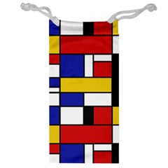 Stripes And Colors Textile Pattern Retro Jewelry Bag by DinzDas