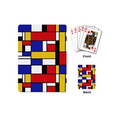 Stripes And Colors Textile Pattern Retro Playing Cards Single Design (mini)