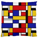 Stripes And Colors Textile Pattern Retro Large Flano Cushion Case (Two Sides) Back