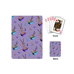 Japanese Ramen Sushi Noodles Rice Bowl Food Pattern Playing Cards Single Design (mini) by DinzDas