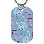 Japanese Ramen Sushi Noodles Rice Bowl Food Pattern 2 Dog Tag (Two Sides) Back