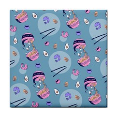 Japanese Ramen Sushi Noodles Rice Bowl Food Pattern 2 Face Towel by DinzDas