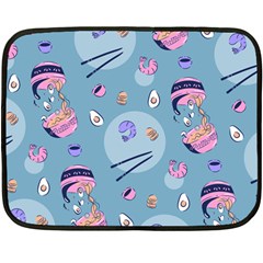 Japanese Ramen Sushi Noodles Rice Bowl Food Pattern 2 Double Sided Fleece Blanket (mini)  by DinzDas