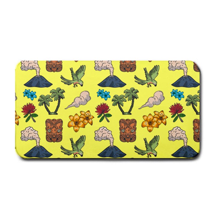 Tropical Island Tiki Parrots, Mask And Palm Trees Medium Bar Mats