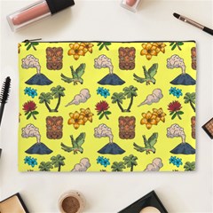 Tropical Island Tiki Parrots, Mask And Palm Trees Cosmetic Bag (xl) by DinzDas