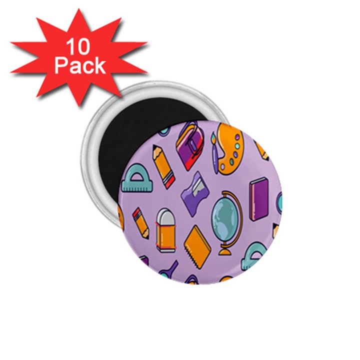 Back To School And Schools Out Kids Pattern 1.75  Magnets (10 pack) 