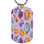 Back To School And Schools Out Kids Pattern Dog Tag (One Side) Front