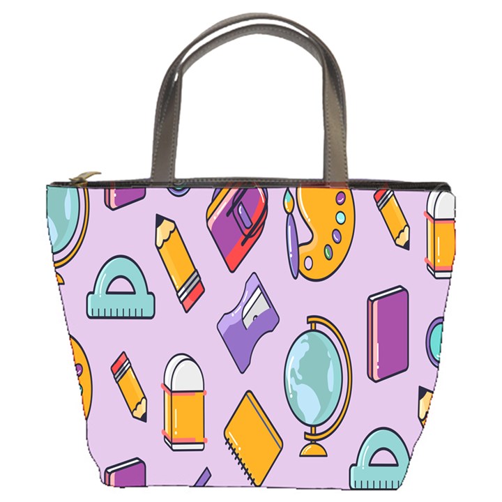 Back To School And Schools Out Kids Pattern Bucket Bag