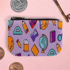 Back To School And Schools Out Kids Pattern Mini Coin Purse by DinzDas