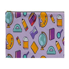 Back To School And Schools Out Kids Pattern Cosmetic Bag (xl) by DinzDas