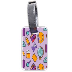 Back To School And Schools Out Kids Pattern Luggage Tag (one Side) by DinzDas