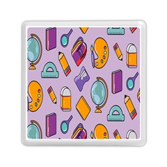 Back To School And Schools Out Kids Pattern Memory Card Reader (square) by DinzDas