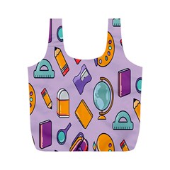 Back To School And Schools Out Kids Pattern Full Print Recycle Bag (m) by DinzDas