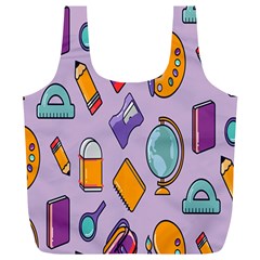 Back To School And Schools Out Kids Pattern Full Print Recycle Bag (xl) by DinzDas