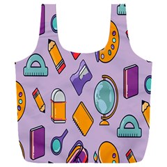 Back To School And Schools Out Kids Pattern Full Print Recycle Bag (xxl) by DinzDas