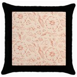 Thanksgiving Flowers And Gifts Pattern Throw Pillow Case (Black) Front