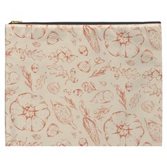 Thanksgiving Flowers And Gifts Pattern Cosmetic Bag (xxxl) by DinzDas