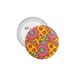 Fast Food Pizza And Donut Pattern 1 75  Buttons by DinzDas