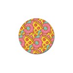 Fast Food Pizza And Donut Pattern Golf Ball Marker (10 pack) Front