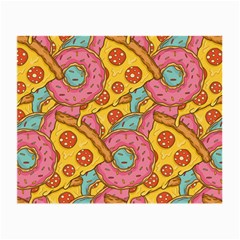 Fast Food Pizza And Donut Pattern Small Glasses Cloth by DinzDas