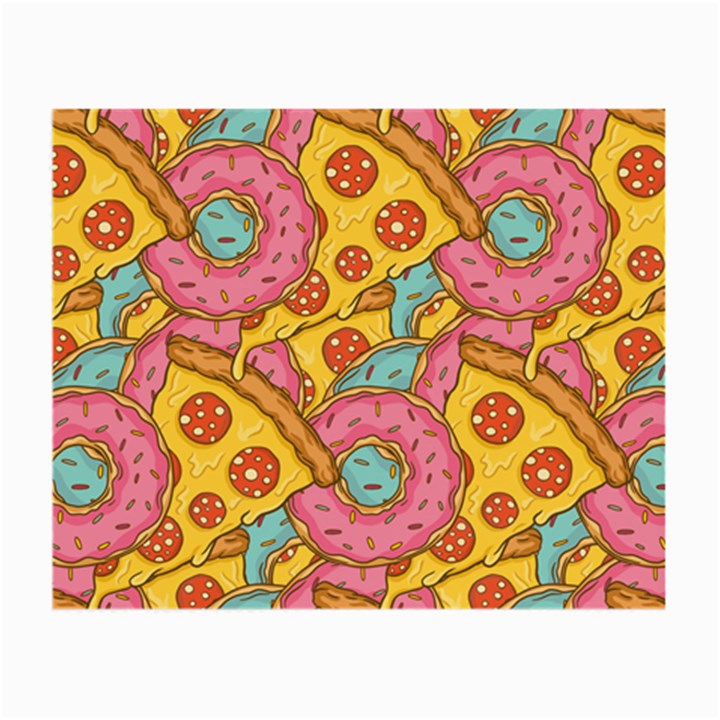 Fast Food Pizza And Donut Pattern Small Glasses Cloth (2 Sides)