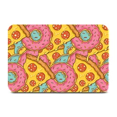 Fast Food Pizza And Donut Pattern Plate Mats by DinzDas