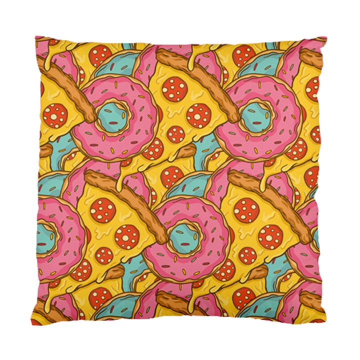 Fast Food Pizza And Donut Pattern Standard Cushion Case (Two Sides)