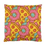 Fast Food Pizza And Donut Pattern Standard Cushion Case (Two Sides) Back