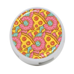 Fast Food Pizza And Donut Pattern 4-port Usb Hub (one Side) by DinzDas