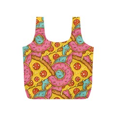 Fast Food Pizza And Donut Pattern Full Print Recycle Bag (s) by DinzDas