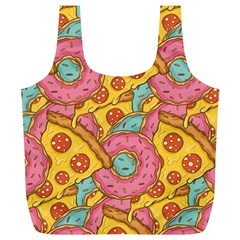 Fast Food Pizza And Donut Pattern Full Print Recycle Bag (xl) by DinzDas