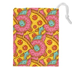 Fast Food Pizza And Donut Pattern Drawstring Pouch (5xl) by DinzDas