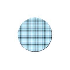 Sky Blue Tartan Plaid Pattern, With Black Lines Golf Ball Marker (10 Pack) by Casemiro