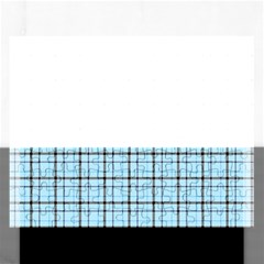 Sky Blue Tartan Plaid Pattern, With Black Lines Rectangular Jigsaw Puzzl by Casemiro