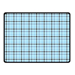 Sky Blue Tartan Plaid Pattern, With Black Lines Fleece Blanket (small) by Casemiro