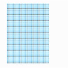 Sky Blue Tartan Plaid Pattern, With Black Lines Large Garden Flag (two Sides) by Casemiro