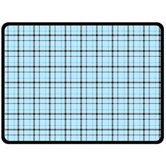 Sky Blue Tartan Plaid Pattern, With Black Lines Double Sided Fleece Blanket (large)  by Casemiro