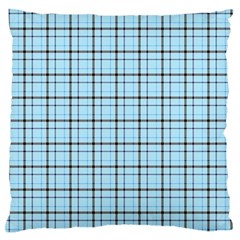 Sky Blue Tartan Plaid Pattern, With Black Lines Standard Flano Cushion Case (one Side) by Casemiro